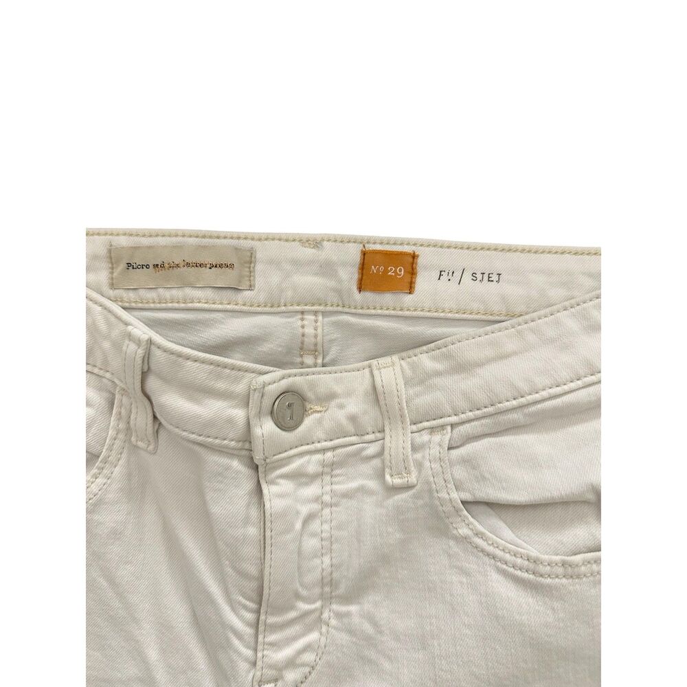 ANTHROPOLOGIE Pilcro Sjej Patchwork Shorts White Sz 29 - Picture 5 of 6